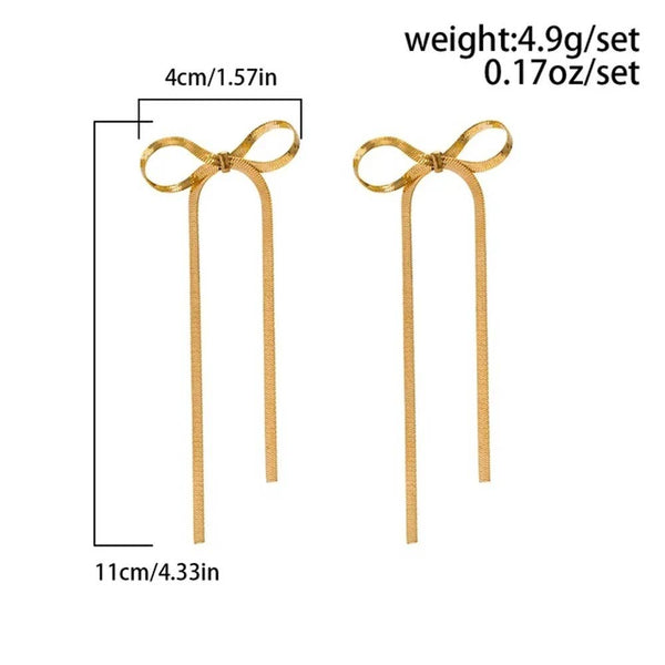 HoopLa Style  |  Bow Chain Earrings