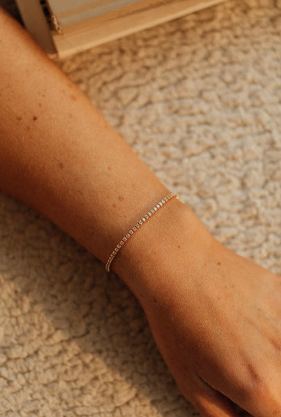 Lavender & Grace  |  August Tennis Bracelet, Gold or Silver