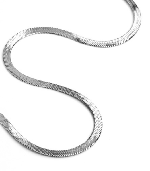 HoopLa Style  | Herringbone Necklace - Silver