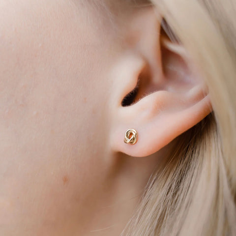 Petite Gold  |  Knot Studs