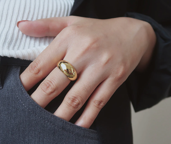 HoopLa Style  | Dome Ring - Gold