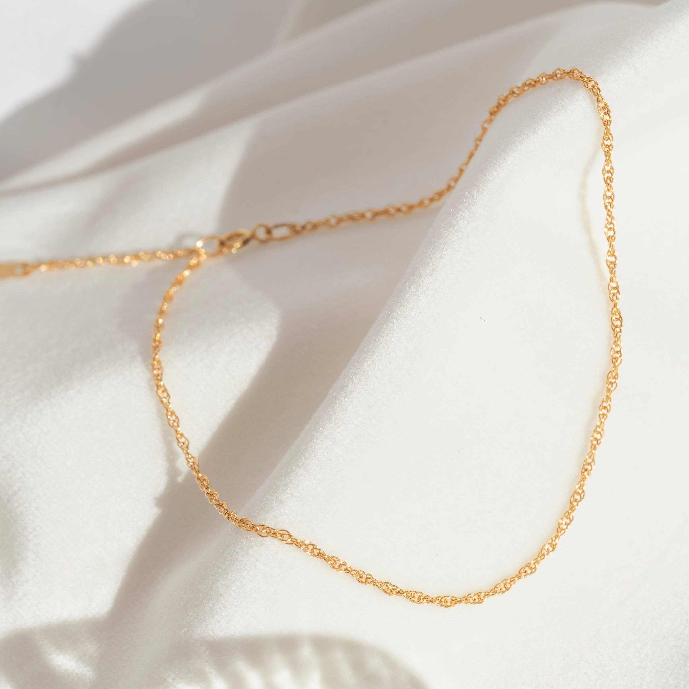 Petite Gold  |  French Rope Anklet