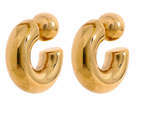 HoopLa Style  | Puffy Thea Hoops - Gold or Silver