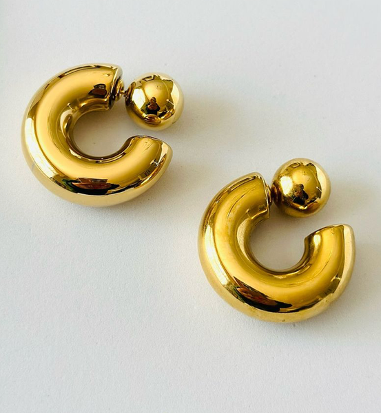 HoopLa Style  | Puffy Thea Hoops - Gold or Silver