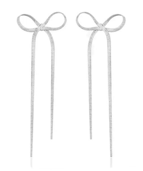 HoopLa Style  |  Bow Chain Earrings