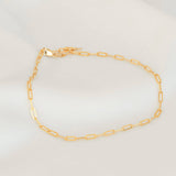 Petite Gold  |  Paperclip Anklet
