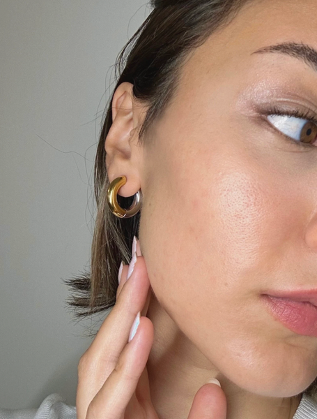 HoopLa Style  | Undecided Two-Tone Earring