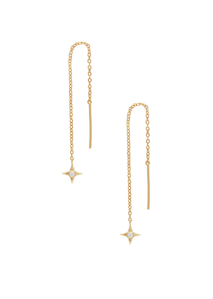 Sarah Mulder  |  Esti Pull Through Earrings, Gold or Silver