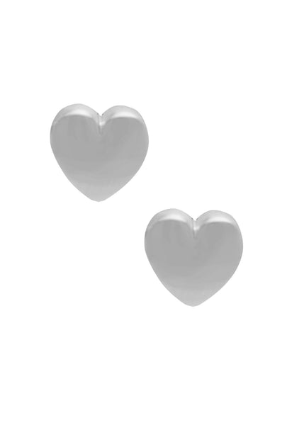 Sarah Mulder  |  Little Puffed Heart Studs, Gold or Silver