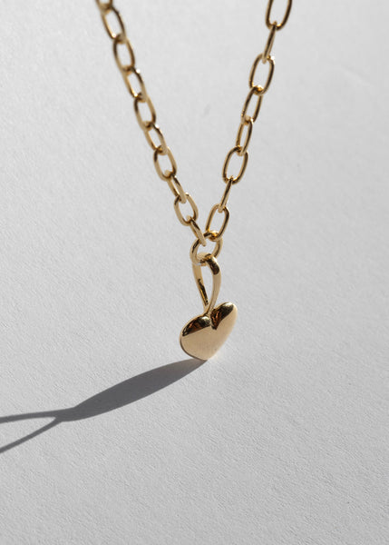 Sarah Mulder  |  Puffy Heart Necklace, Gold or Silver