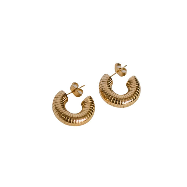 Petite Gold  |  Chunky Mini Hoop Earrings