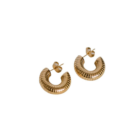 Petite Gold  |  Chunky Mini Hoop Earrings