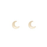 Petite Gold  |  Moon Studs