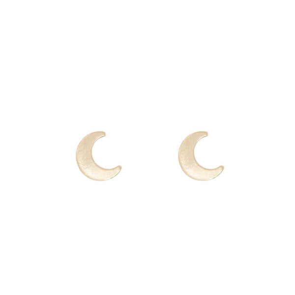 Petite Gold  |  Moon Studs