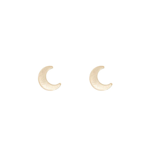 Petite Gold  |  Moon Studs