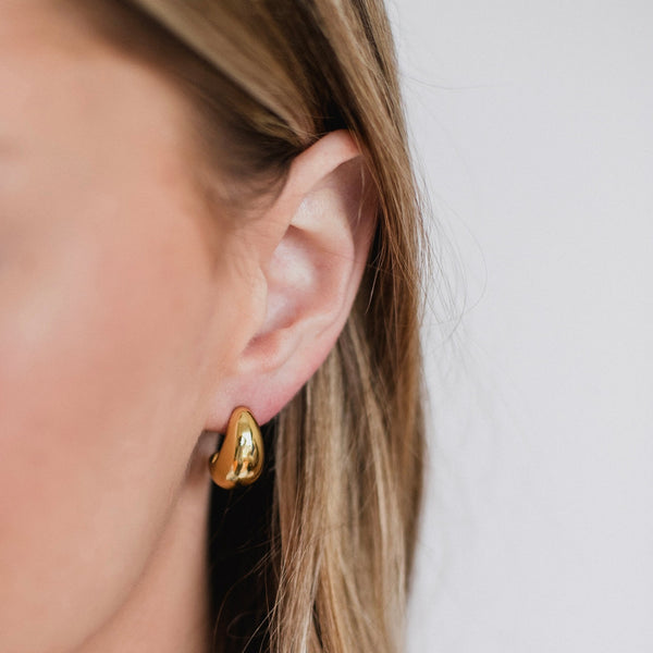 Petite Gold  |  Dome Earrings