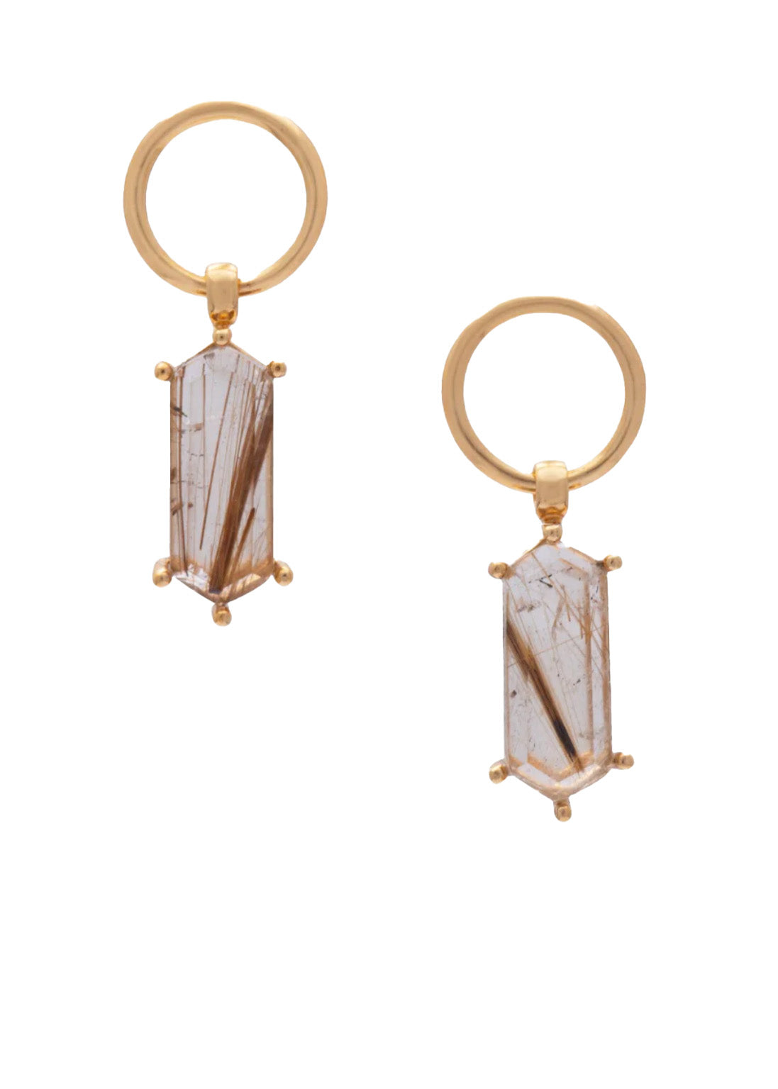 Sarah Mulder  |  Lang Earrings, Rutile Gold