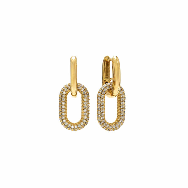 Lover's Tempo  |  Solana Paperclip Drop Hoop Earrings