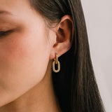 Lover's Tempo  |  Solana Paperclip Drop Hoop Earrings