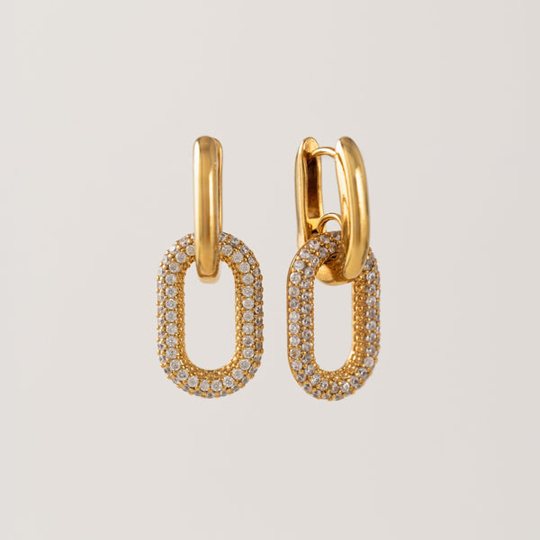 Lover's Tempo  |  Solana Paperclip Drop Hoop Earrings