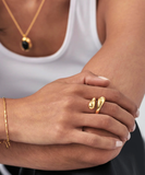 HoopLa Style  | Modern Crossover Ring (Gold or Silver)