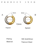 HoopLa Style  | Undecided Two-Tone Earring