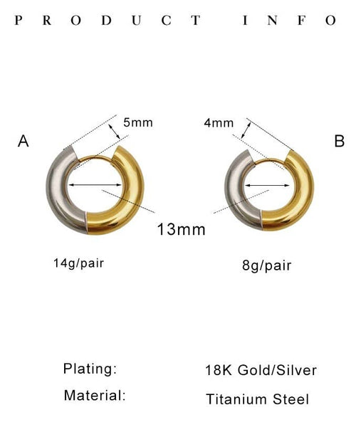 HoopLa Style  | Undecided Two-Tone Earring