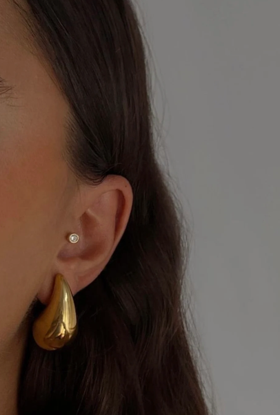 HoopLa Style  | Iconic Tear Drop Puffy Earring