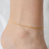 Petite Gold  |  French Rope Anklet