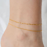 Petite Gold  |  Paperclip Anklet