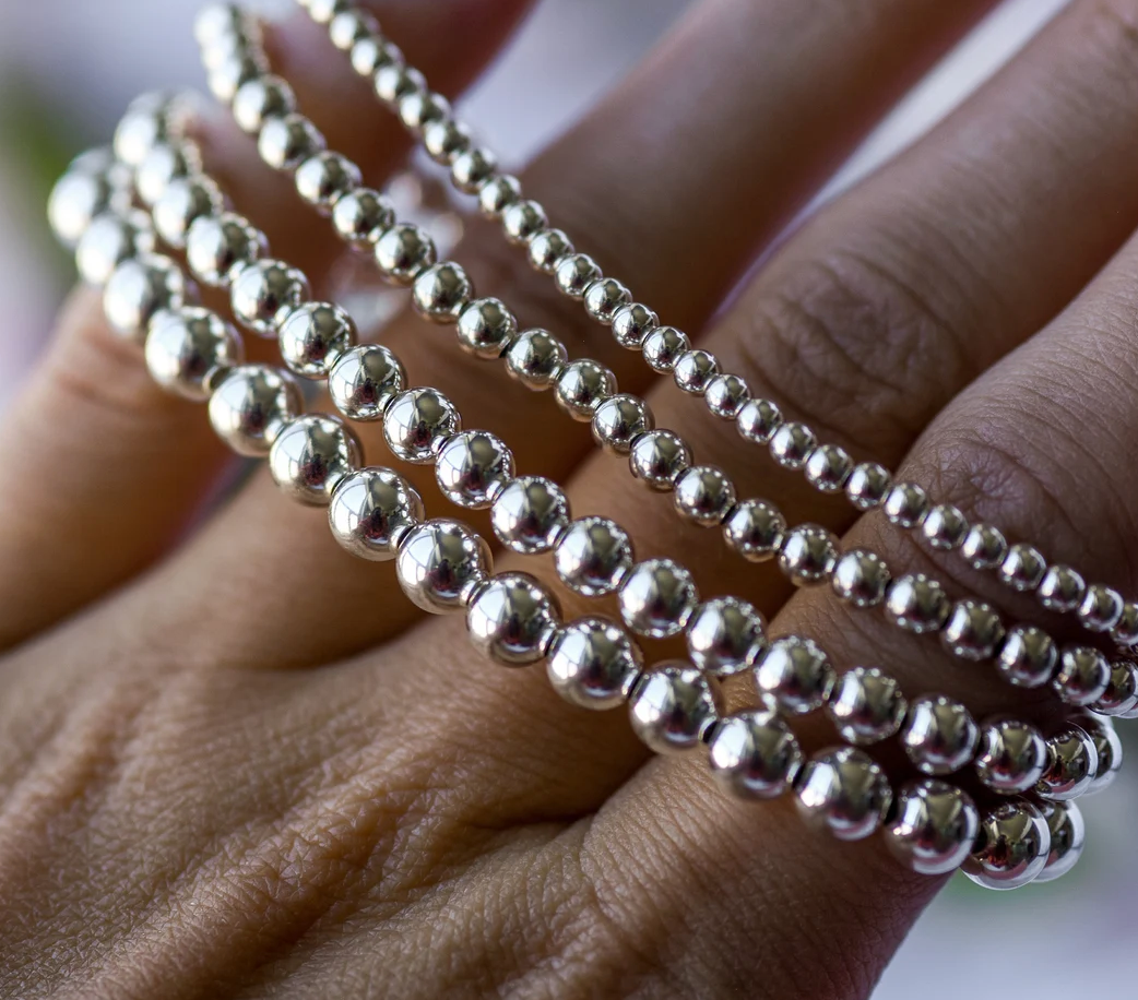 HoopLa Style  | Beaded Bracelets - Silver