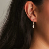 Strut |  Comfort Collection - White Pearl Leverback Earrings