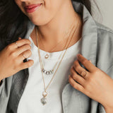 Strut |  Comfort Collection - Beaded Circle Pendant Necklace - Silver