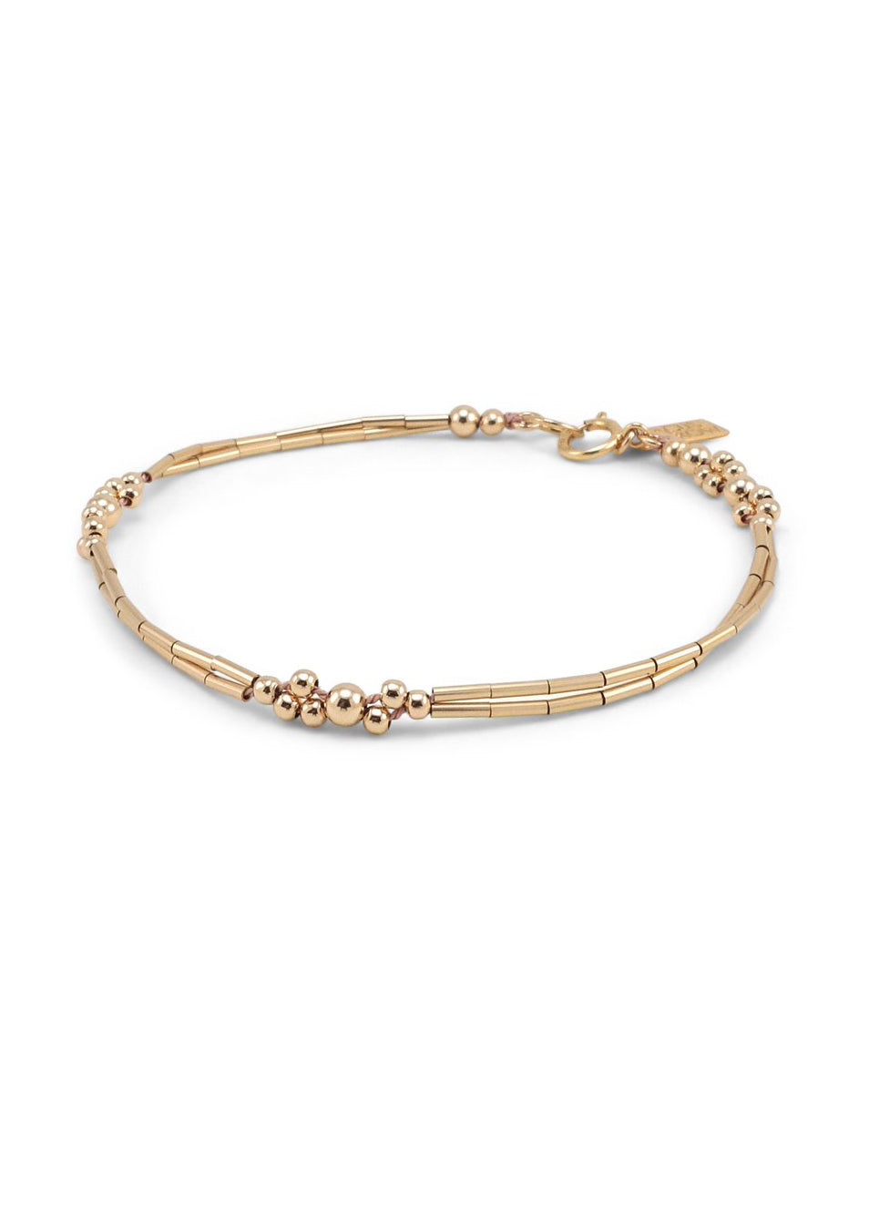 Gold Beaded Bracelet Abacus Row Subra Bracelet