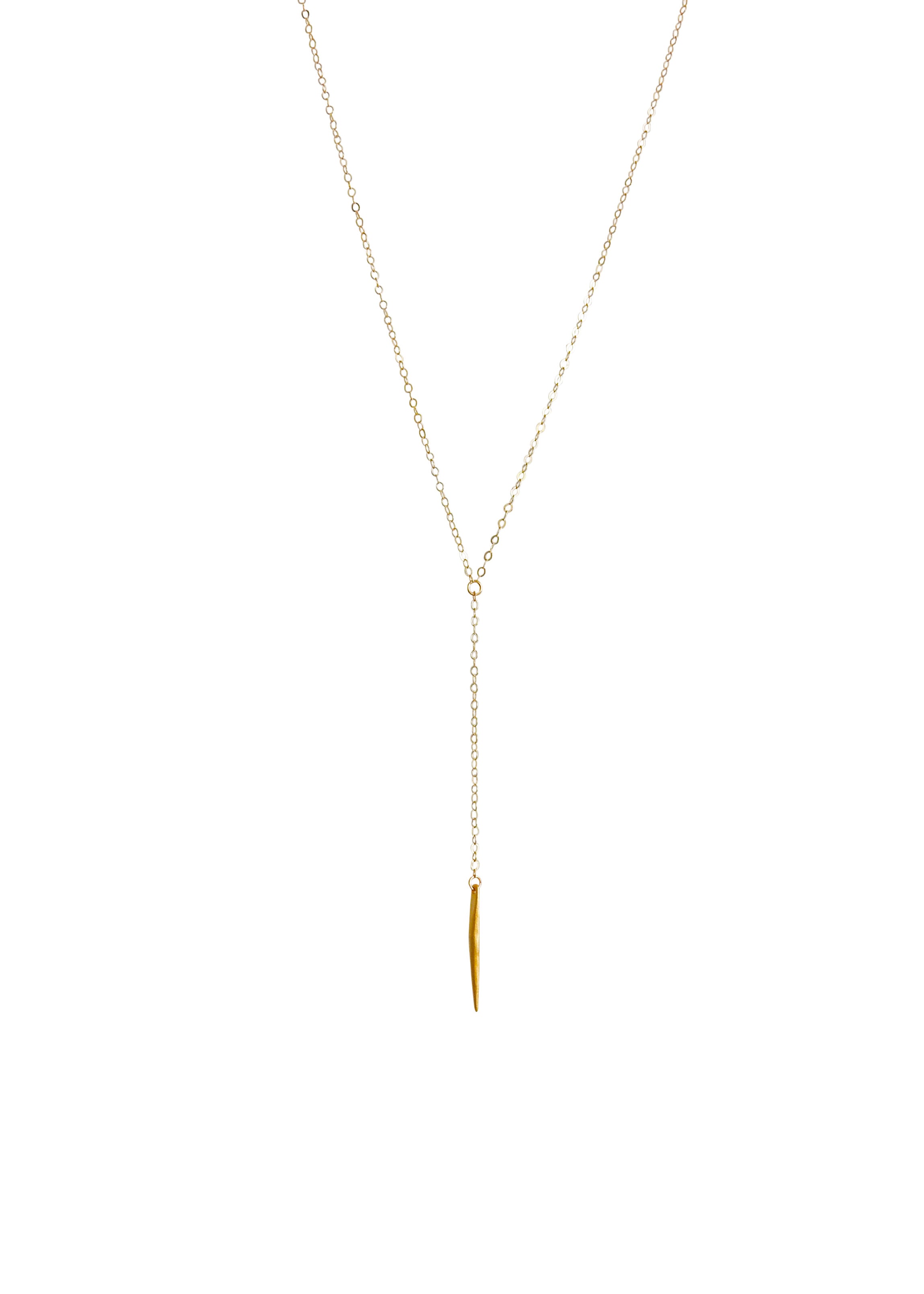 Delicate Gold Lariat RiRi Necklace Apostle In House Collection
