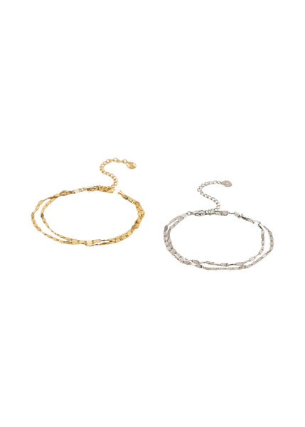 Lover's Tempo  |  Cleo Double Bracelet, Gold or Silver