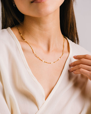 Lover's Tempo  |  Cleo Long Necklace, Gold or Silver