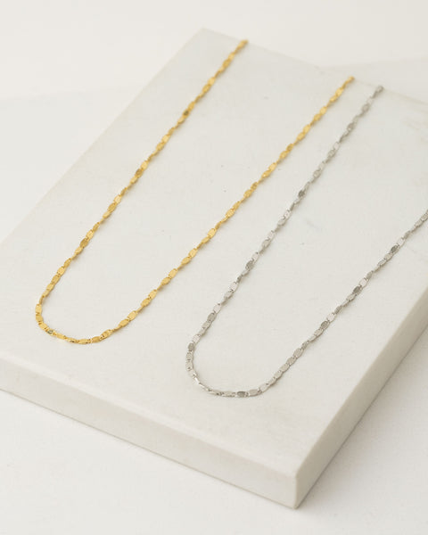 Lover's Tempo  |  Cleo Long Necklace, Gold or Silver