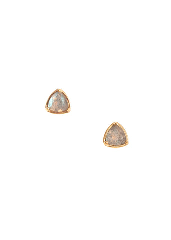 Hailey Gerrits  |  Trillion Stud Earrings, Moonstone or Labradorite