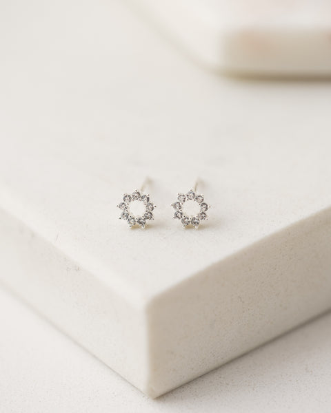 Lover's Tempo  |  Halo Mini Stud Earrings, Gold or Silver