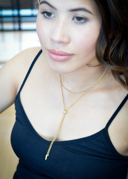Janelle Khouri Sparkle Necklace, Gold