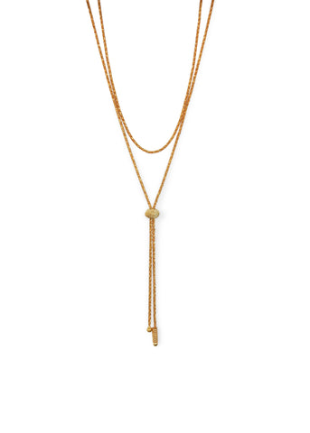 Janelle Khouri  |  Sparkle Two Way Necklace, Gold