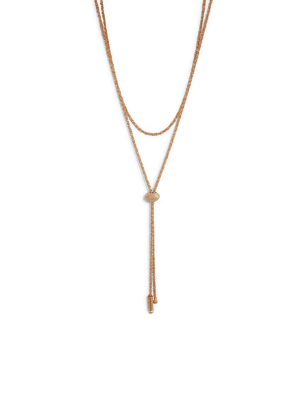Janelle Khouri Sparkle Necklace, Rose Gold