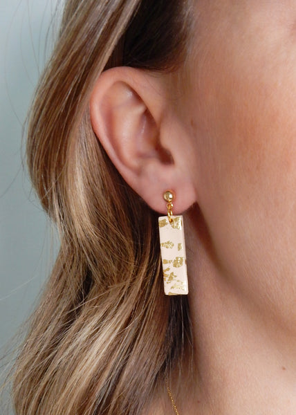 Liv Finley Designs Gold Fleck Polymer Clay Earrings