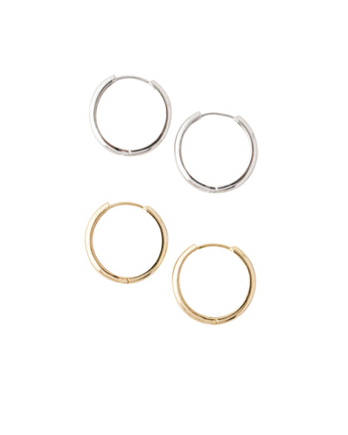 Lover's Tempo  |  Bea Hoop Earrings, Gold or Silver