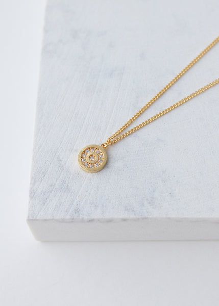 Lover's Tempo  |  Cheers to You Pave Circle Necklace