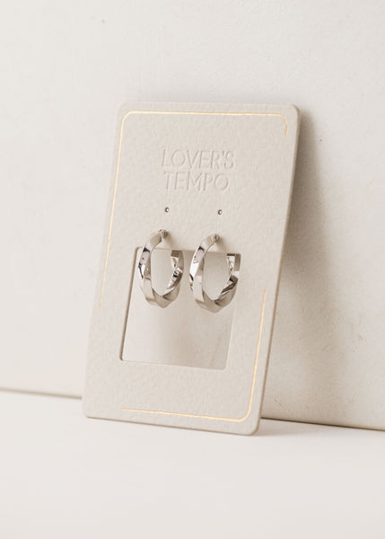 Lover's Tempo Emma Twist Hoop Earrings Gold Silver