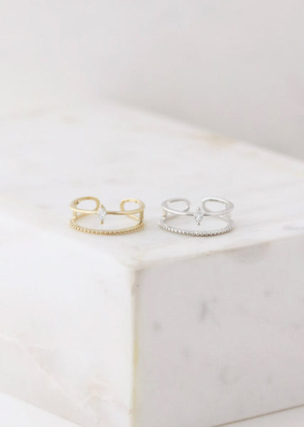 Lover's Tempo  |  Marquise Ring, Gold or Silver