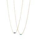 Sophie Deschamps Calvi Necklace Emerald Blue Sapphire Delicate