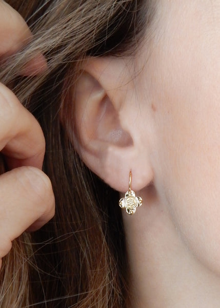 Sophie Deschamps  |  Clover Earrings, Silver or Gold